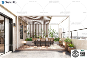 BALCONY  SKETCHUP MODEL