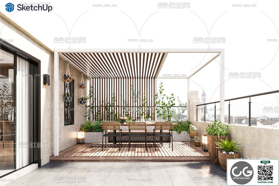 BALCONY  SKETCHUP MODEL