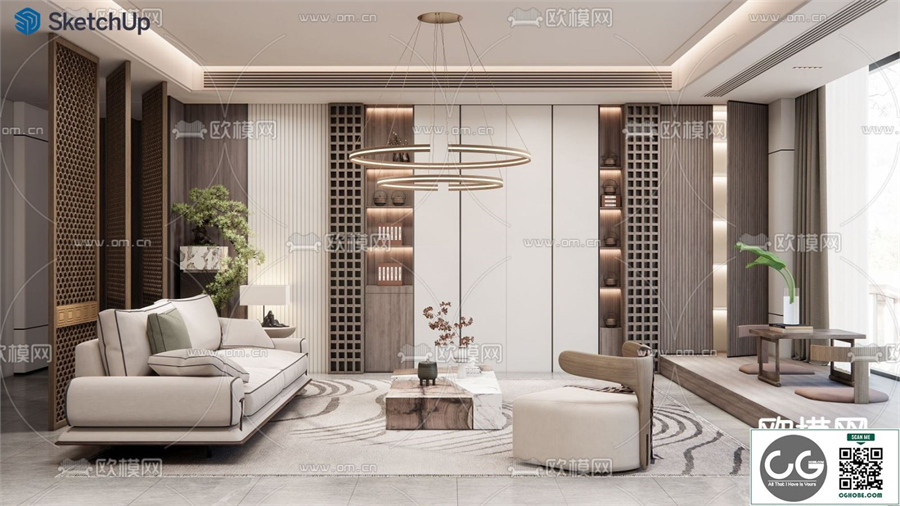 LIVING ROOM SKETCHUP MODEL