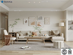LIVING ROOM SKETCHUP MODEL
