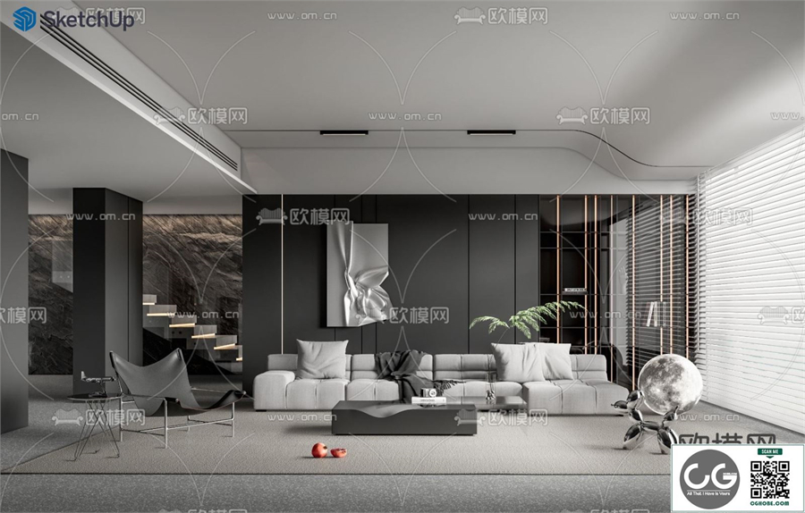 LIVING ROOM SKETCHUP MODEL