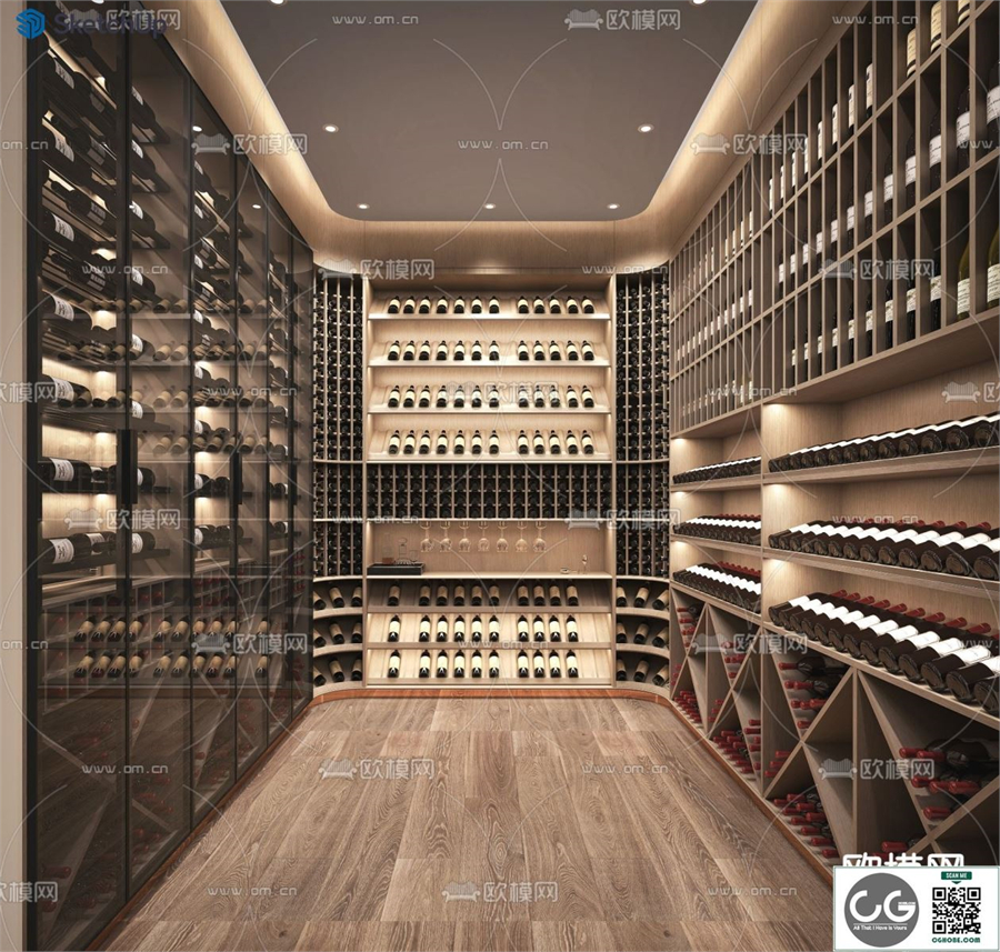 WINE CABINET SKETCHUP MODEL