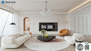 LIVING ROOM SKETCHUP MODEL