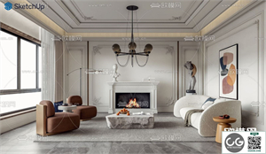 LIVING ROOM SKETCHUP MODEL