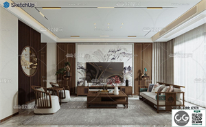 LIVING ROOM SKETCHUP MODEL