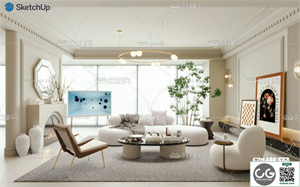 LIVING ROOM SKETCHUP MODEL