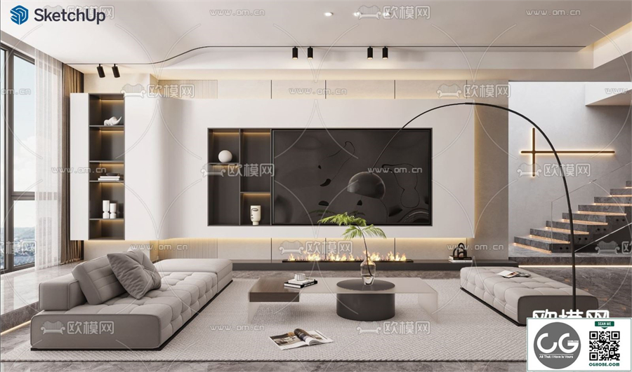 LIVING ROOM SKETCHUP MODEL