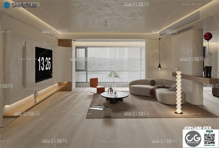 LIVING ROOM SKETCHUP MODEL