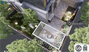 MINIATURE GARDEN SKETCHUP MODEL