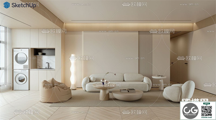 LIVING ROOM SKETCHUP MODEL