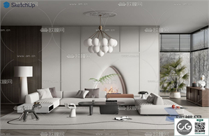LIVING ROOM SKETCHUP MODEL
