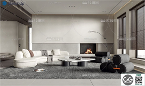 LIVING ROOM SKETCHUP MODEL