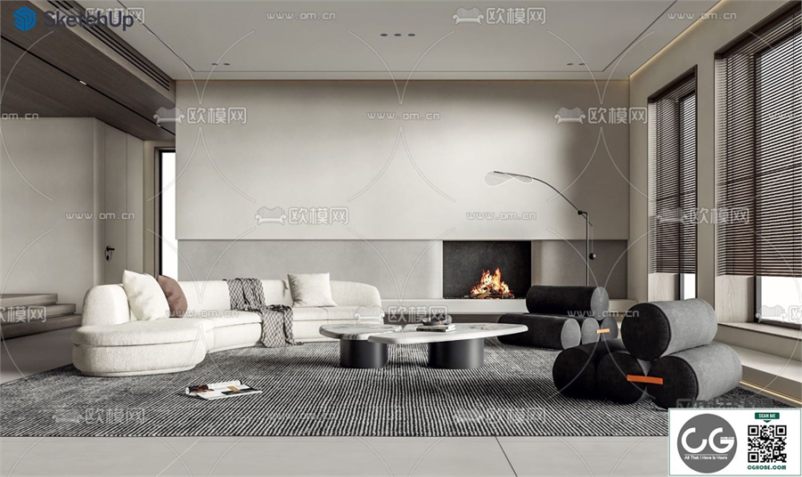 LIVING ROOM SKETCHUP MODEL