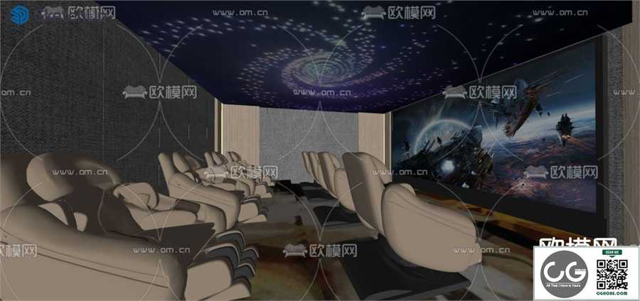 AUDIO VISUAL ROOM SKETCHUP MODEL