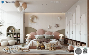 CHILDREN'S ROOM SKETCHUP MODEL