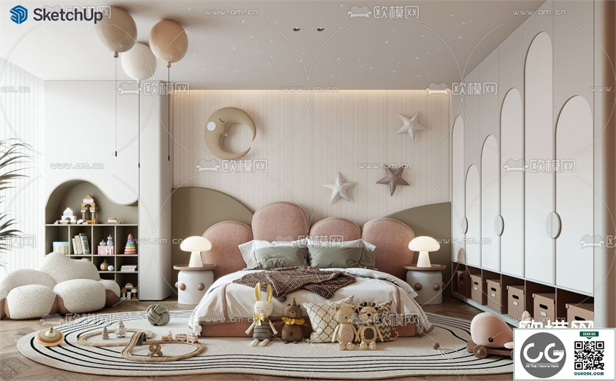 CHILDREN'S ROOM SKETCHUP MODEL