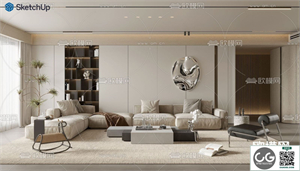 LIVING ROOM SKETCHUP MODEL