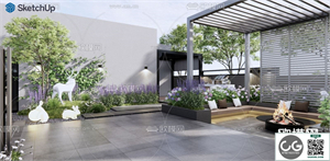 MINIATURE GARDEN SKETCHUP MODEL