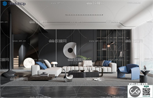 LIVING ROOM SKETCHUP MODEL