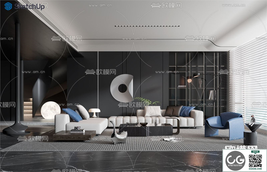 LIVING ROOM SKETCHUP MODEL