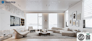 LIVING ROOM SKETCHUP MODEL