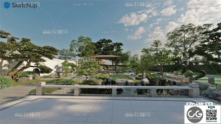 MINIATURE GARDEN SKETCHUP MODEL