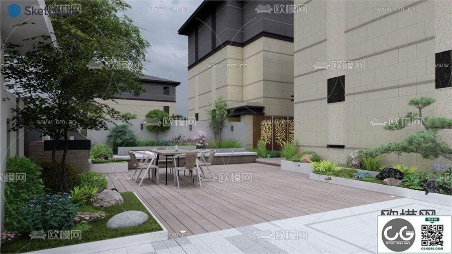 MINIATURE GARDEN SKETCHUP MODEL
