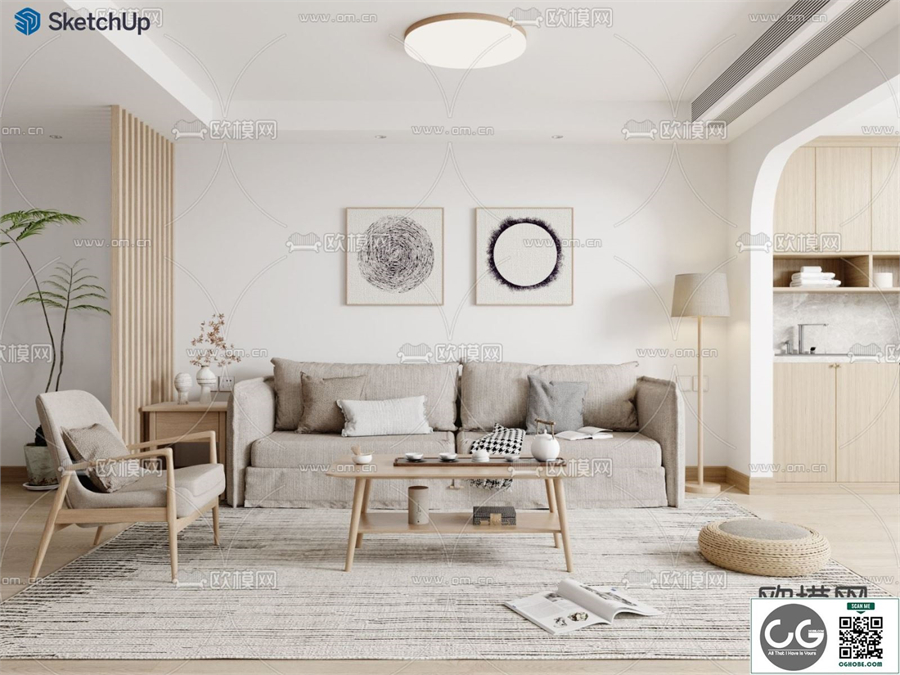 LIVING ROOM SKETCHUP MODEL