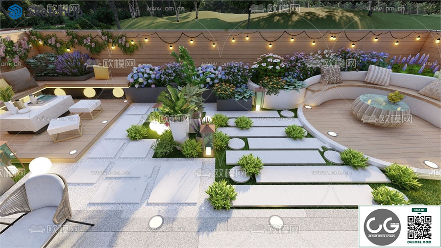 MINIATURE GARDEN SKETCHUP MODEL