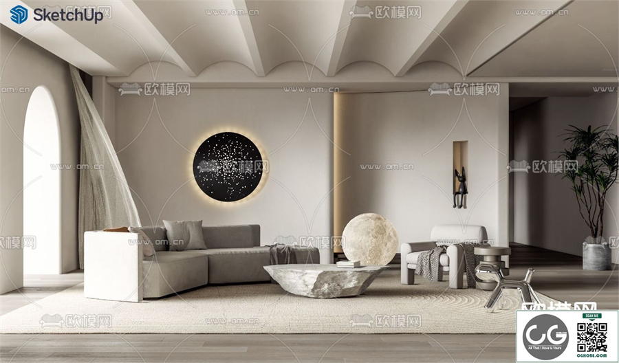 LIVING ROOM SKETCHUP MODEL