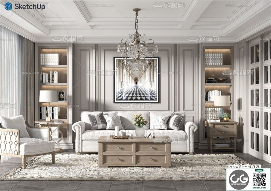 LIVING ROOM SKETCHUP MODEL