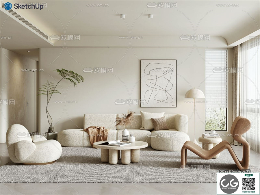 LIVING ROOM SKETCHUP MODEL