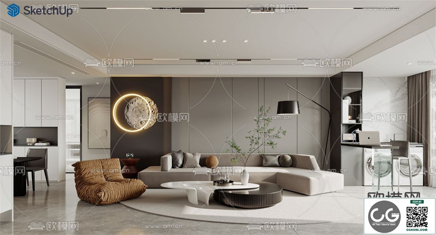 LIVING ROOM SKETCHUP MODEL