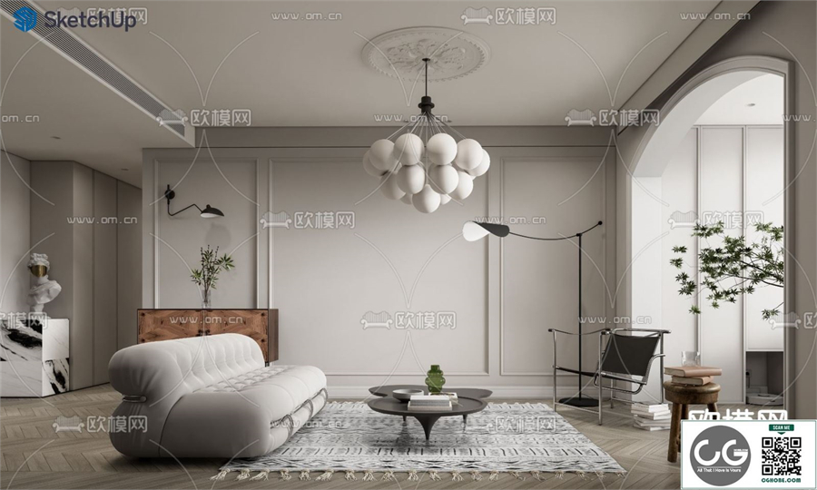 LIVING ROOM SKETCHUP MODEL
