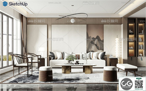 LIVING ROOM SKETCHUP MODEL