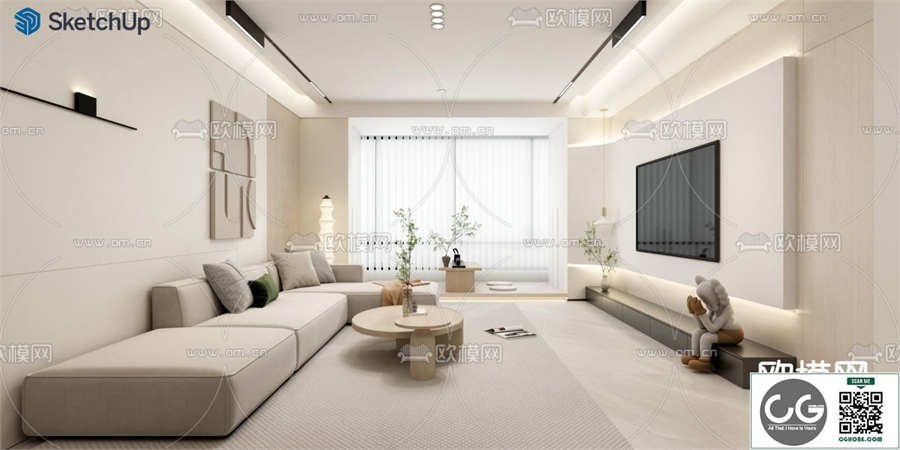 LIVING ROOM SKETCHUP MODEL