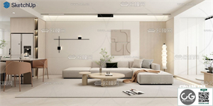 LIVING ROOM SKETCHUP MODEL