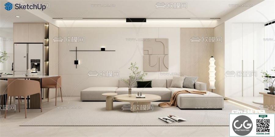 LIVING ROOM SKETCHUP MODEL