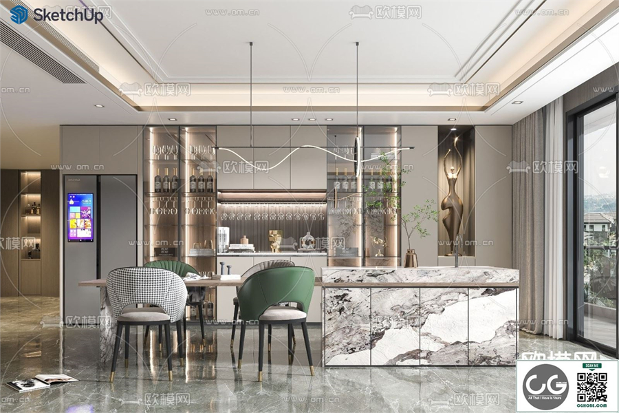 DINING ROOM SKETCHUP MODEL 