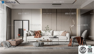 LIVING ROOM SKETCHUP MODEL