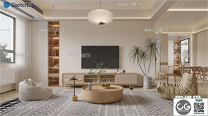 LIVING ROOM SKETCHUP MODEL