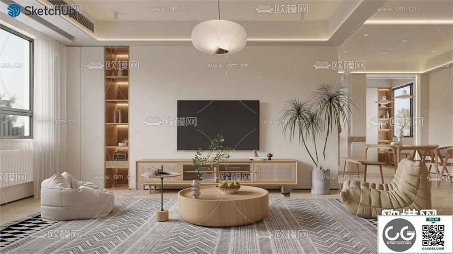 LIVING ROOM SKETCHUP MODEL