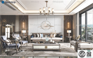 LIVING ROOM SKETCHUP MODEL