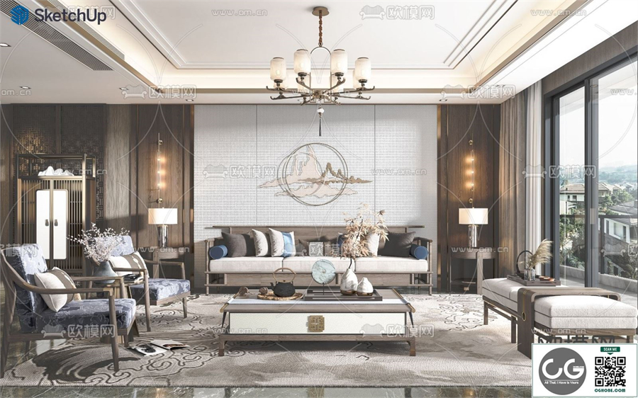 LIVING ROOM SKETCHUP MODEL