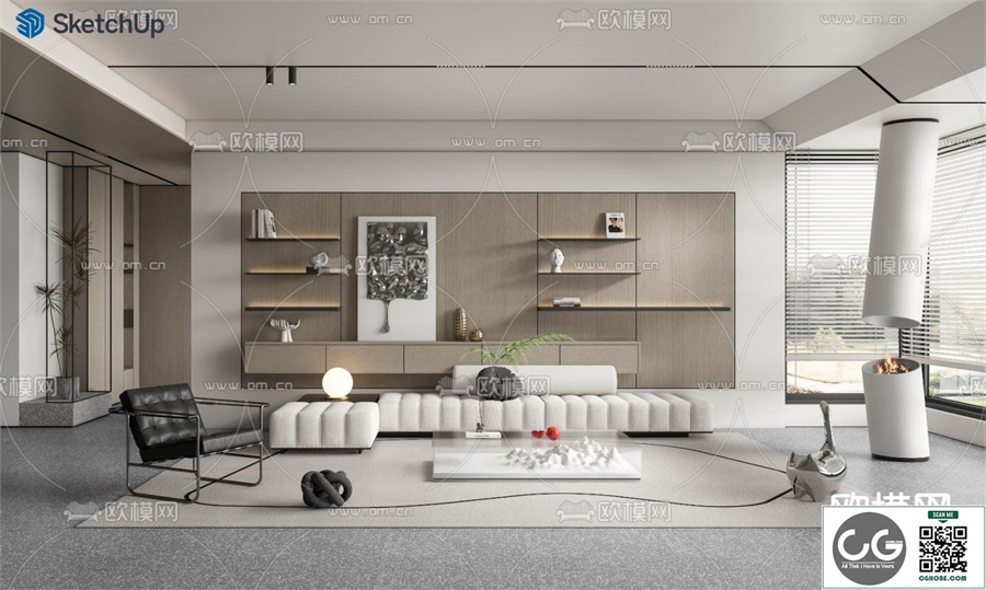 LIVING ROOM SKETCHUP MODEL