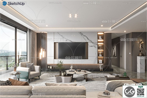 LIVING ROOM SKETCHUP MODEL
