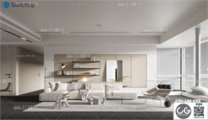 LIVING ROOM SKETCHUP MODEL