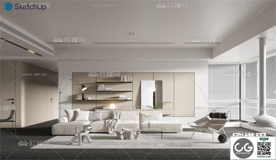LIVING ROOM SKETCHUP MODEL