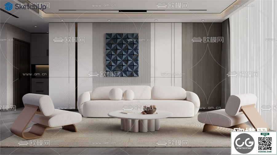 LIVING ROOM SKETCHUP MODEL
