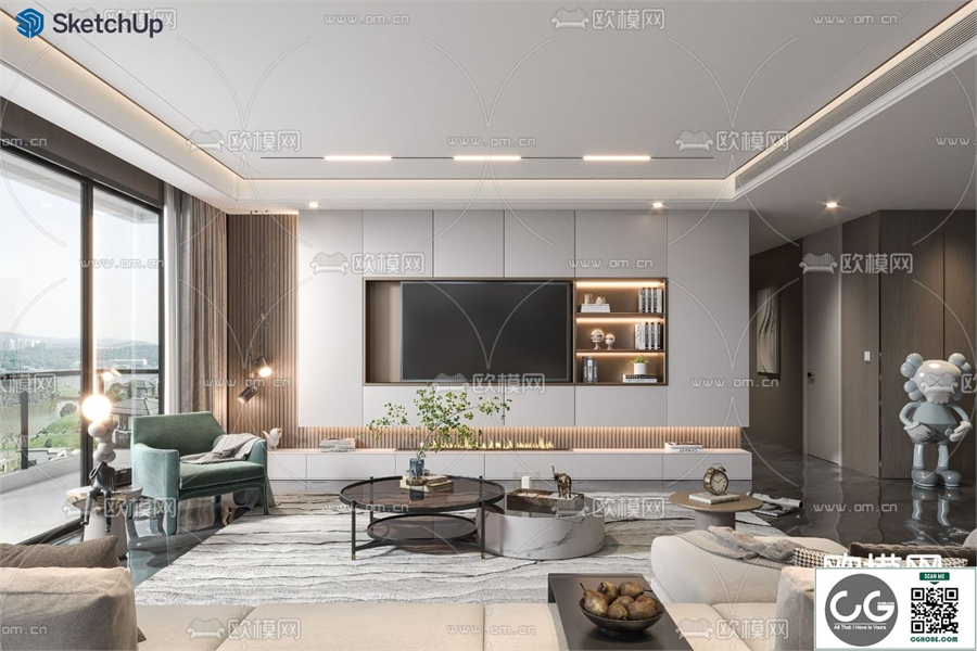 LIVINGROOM SKETCHUP MODEL 